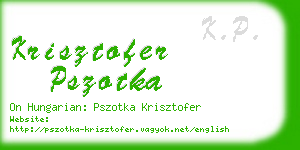 krisztofer pszotka business card